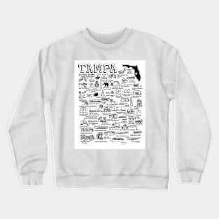 Tampa Map Art Crewneck Sweatshirt